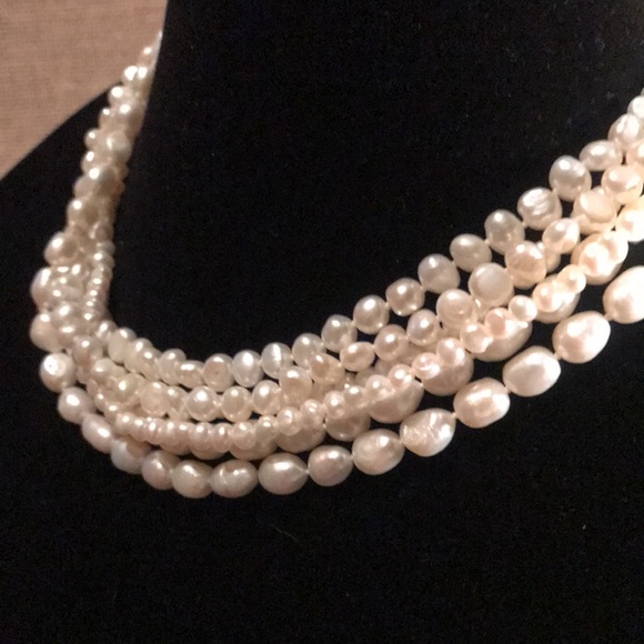 Fresh Water 5 Strand Pearls - Picture 7 of 9